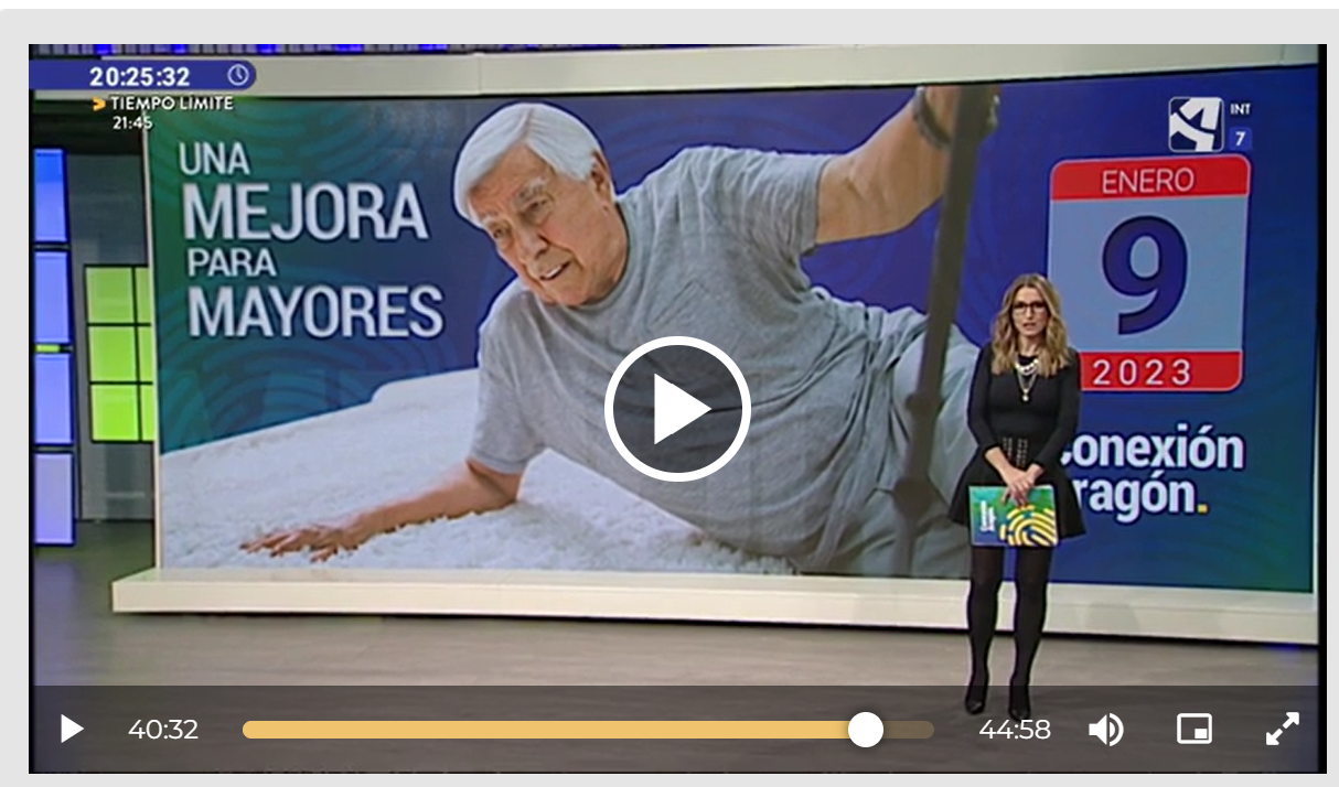 Presentación del reportaje Una mejora para mayores en Conexión Aragón, 9 de enero de 2023